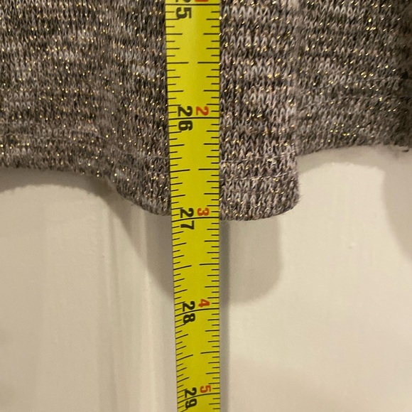 LANE BRYANT - blouse: knit asymmetric grey & blue s/s w stud silver 🩶- 14/16 - Picture 7 of 16